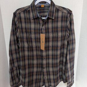 Tailor Vintage NWT Men's Small Performance Flannel Shirt Hudson Plaid
